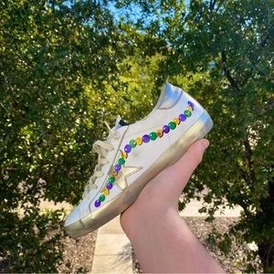 Golden goose super star classic with list  MARDI GRAS shoes
